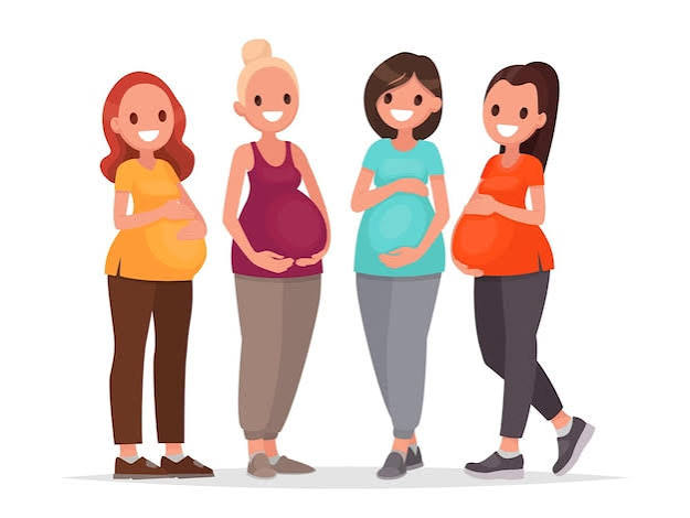 Grupo de mães reunidas